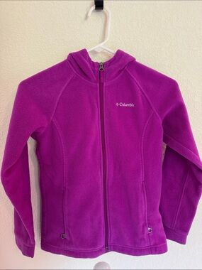 Columbia Bright Purple Hooded Fleece Jacket